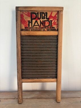 Vintage Dubl Handi Wasboard 18 inches tall